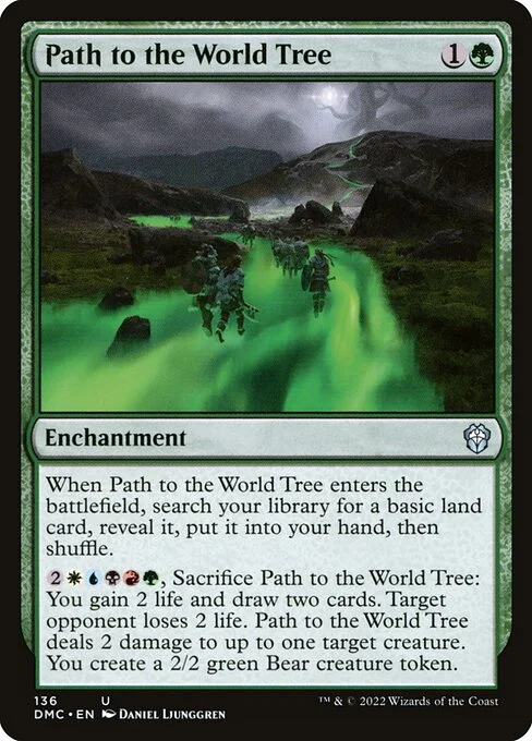 Path to the World Tree, carta Magic di tipo Enchantment illustrata da Daniel Ljunggren