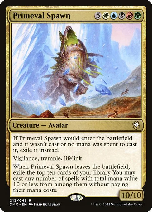 Primeval Spawn, carta Magic di tipo Creature — Avatar illustrata da Filip Burburan
