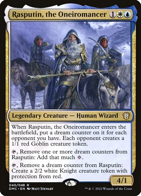 Rasputin, the Oneiromancer, carta Magic di tipo Legendary Creature — Human Wizard illustrata da Matt Stewart