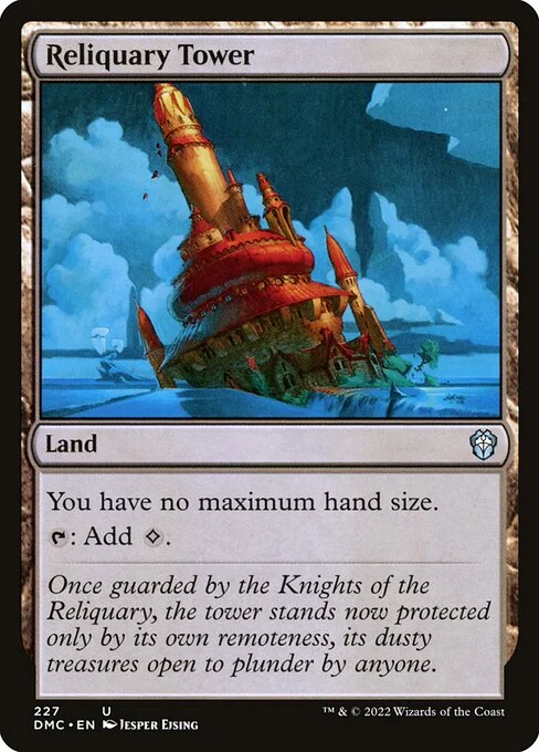 Reliquary Tower, carta Magic di tipo Land illustrata da Jesper Ejsing