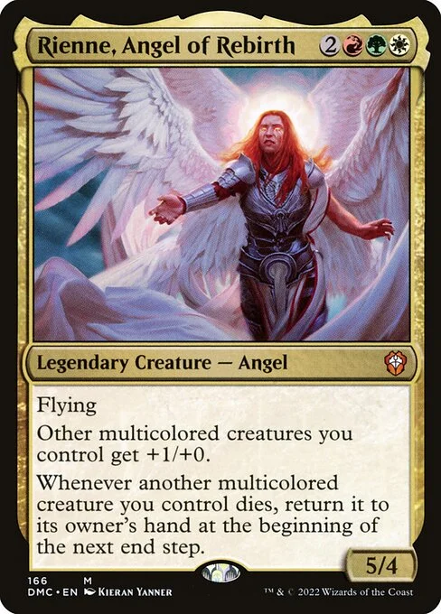 Rienne, Angel of Rebirth, carta Magic di tipo Legendary Creature — Angel illustrata da Kieran Yanner
