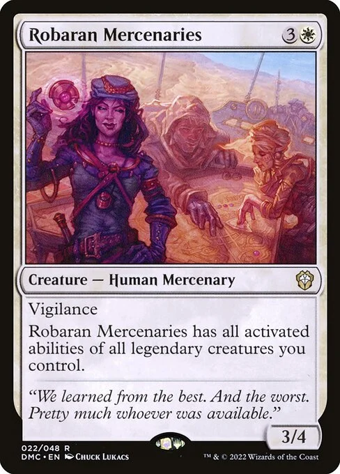 Robaran Mercenaries, carta Magic di tipo Creature — Human Mercenary illustrata da Chuck Lukacs