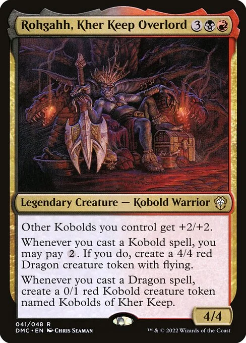 Rohgahh, Kher Keep Overlord, carta Magic di tipo Legendary Creature — Kobold Warrior illustrata da Chris Seaman