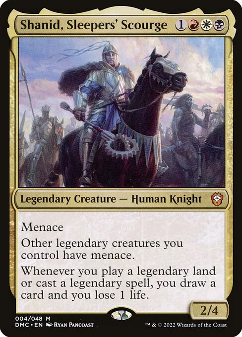 Shanid, Sleepers' Scourge, carta Magic di tipo Legendary Creature — Human Knight illustrata da Ryan Pancoast