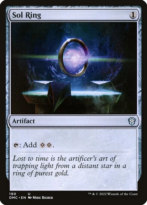 Sol Ring, carta Magic di tipo Artifact illustrata da Mike Bierek