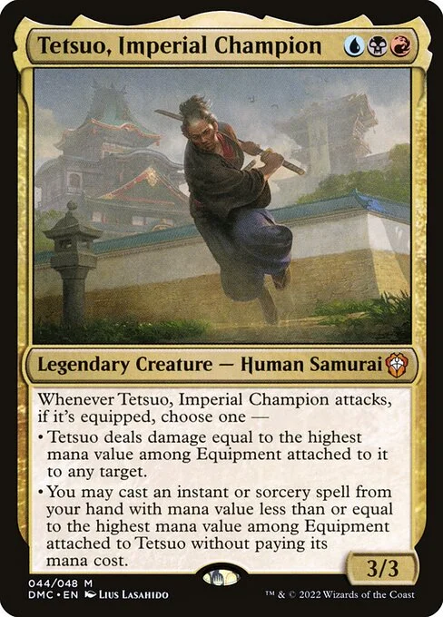 Tetsuo, Imperial Champion, carta Magic di tipo Legendary Creature — Human Samurai illustrata da Lius Lasahido