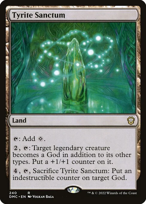 Tyrite Sanctum, carta Magic di tipo Land illustrata da Volkan Baǵa