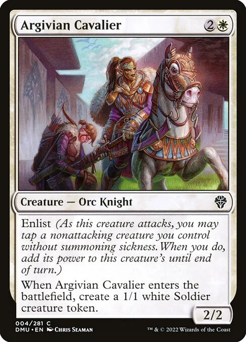 Argivian Cavalier, carta Magic di tipo Creature — Orc Knight illustrata da Chris Seaman