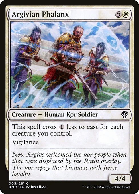 Argivian Phalanx, carta Magic di tipo Creature — Human Kor Soldier illustrata da Josh Hass