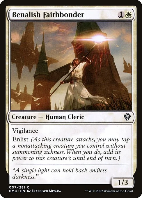 Benalish Faithbonder, carta Magic di tipo Creature — Human Cleric illustrata da Francisco Miyara