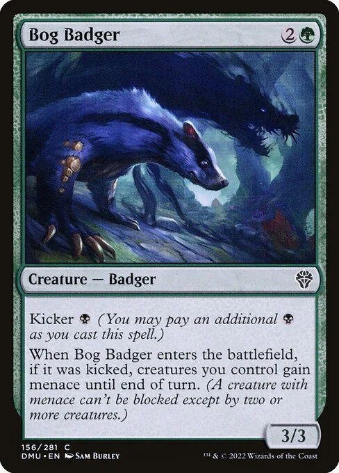 Bog Badger, carta Magic di tipo Creature — Badger illustrata da Sam Burley