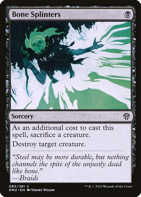 Bone Splinters, carta Magic di tipo Sorcery illustrata da Jeremy Wilson