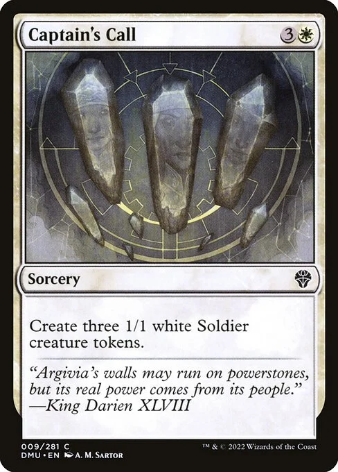 Captain's Call, carta Magic di tipo Sorcery illustrata da A. M. Sartor