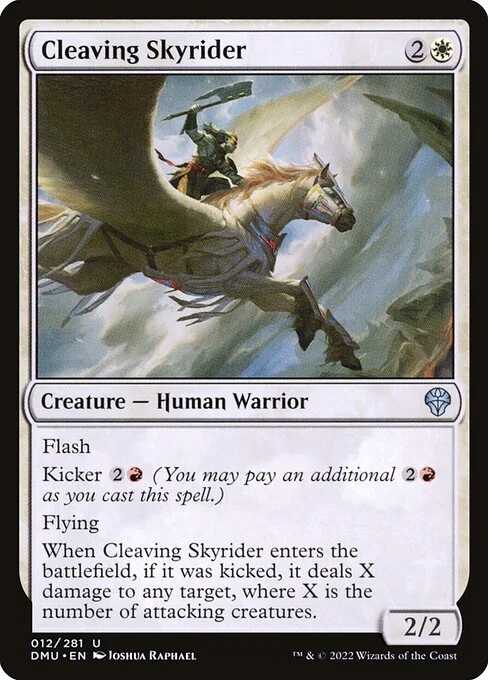 Cleaving Skyrider, carta Magic di tipo Creature — Human Warrior illustrata da Joshua Raphael
