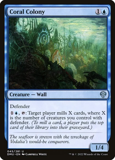 Coral Colony, carta Magic di tipo Creature — Wall illustrata da Campbell White