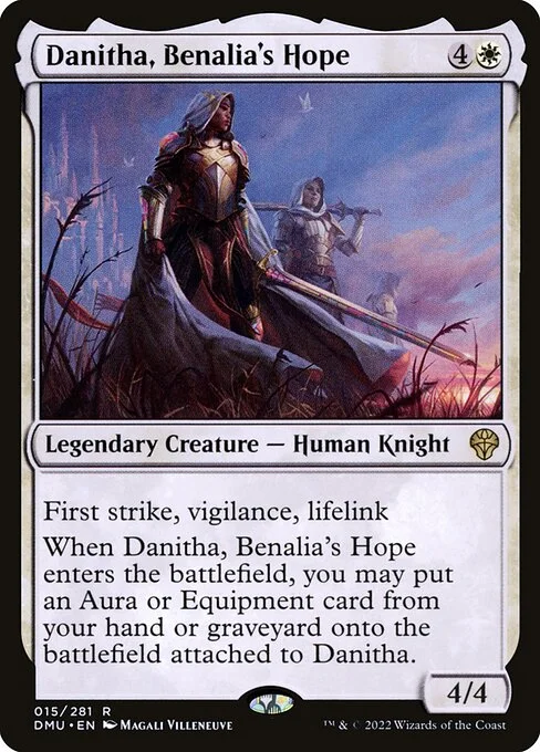 Danitha, Benalia's Hope, carta Magic di tipo Legendary Creature — Human Knight illustrata da Magali Villeneuve