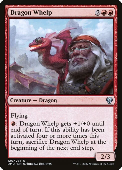 Dragon Whelp, carta Magic di tipo Creature — Dragon illustrata da Jokubas Uogintas