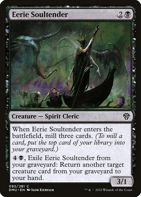 Eerie Soultender, carta Magic di tipo Creature — Spirit Cleric illustrata da Igor Kieryluk