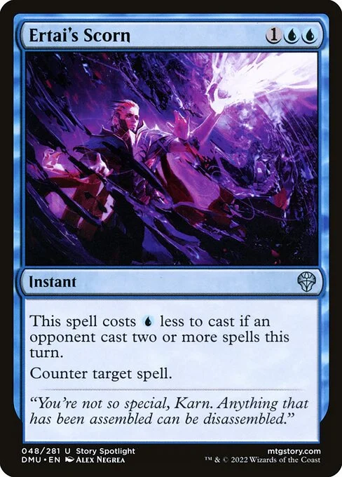 Ertai's Scorn, carta Magic di tipo Instant illustrata da Alex Negrea