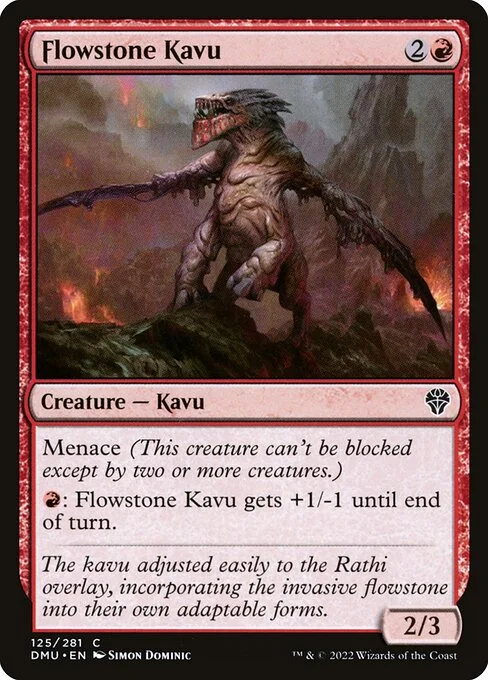 Flowstone Kavu, carta Magic di tipo Creature — Kavu illustrata da Simon Dominic