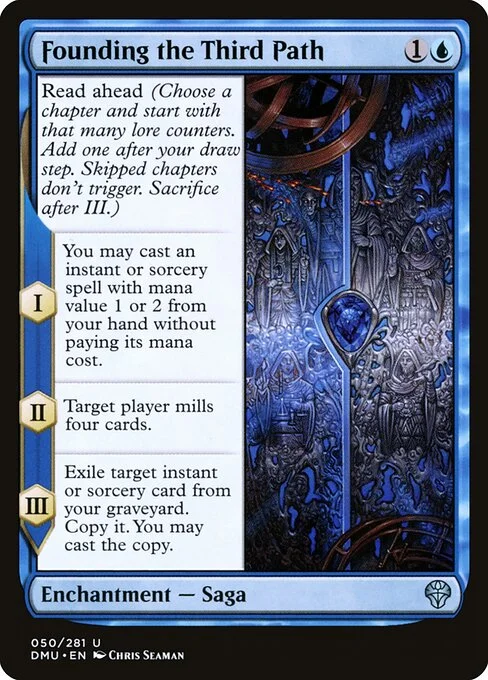 Founding the Third Path, carta Magic di tipo Enchantment — Saga illustrata da Chris Seaman