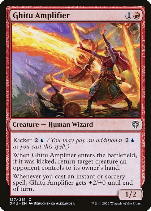 Ghitu Amplifier, carta Magic di tipo Creature — Human Wizard illustrata da Deruchenko Alexander