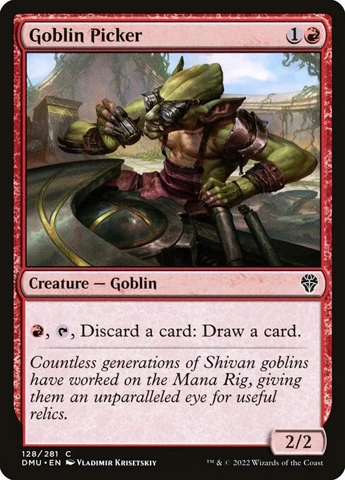 Goblin Picker, carta Magic di tipo Creature — Goblin illustrata da Vladimir Krisetskiy