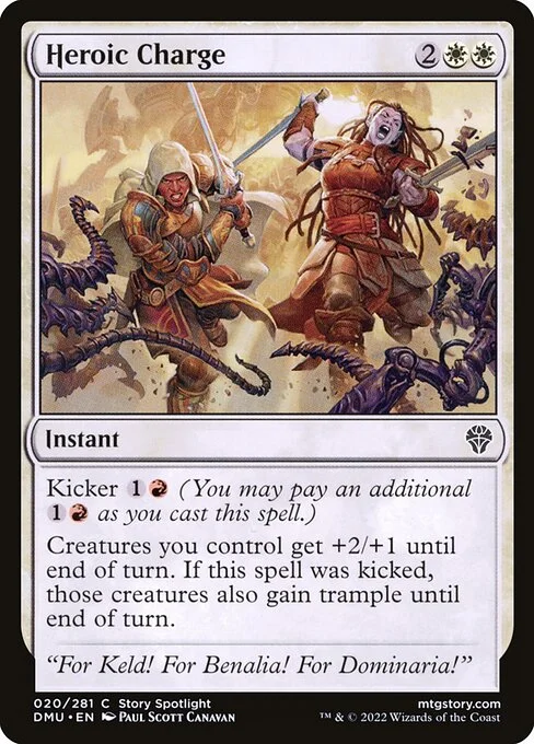 Heroic Charge, carta Magic di tipo Instant illustrata da Zoltan Boros