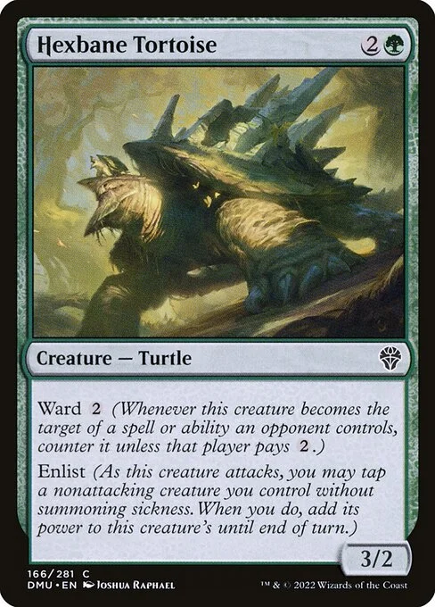 Hexbane Tortoise, carta Magic di tipo Creature — Turtle illustrata da Joshua Raphael