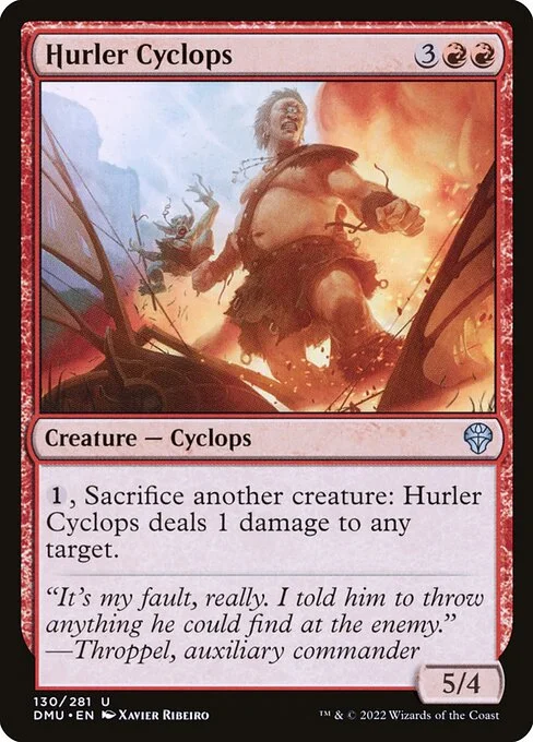 Hurler Cyclops, carta Magic di tipo Creature — Cyclops illustrata da Xavier Ribeiro