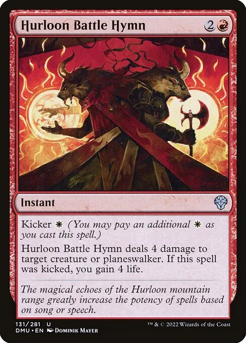 Hurloon Battle Hymn, carta Magic di tipo Instant illustrata da Dominik Mayer
