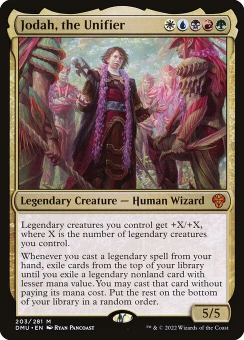 Jodah, the Unifier, carta Magic di tipo Legendary Creature — Human Wizard illustrata da Ryan Pancoast