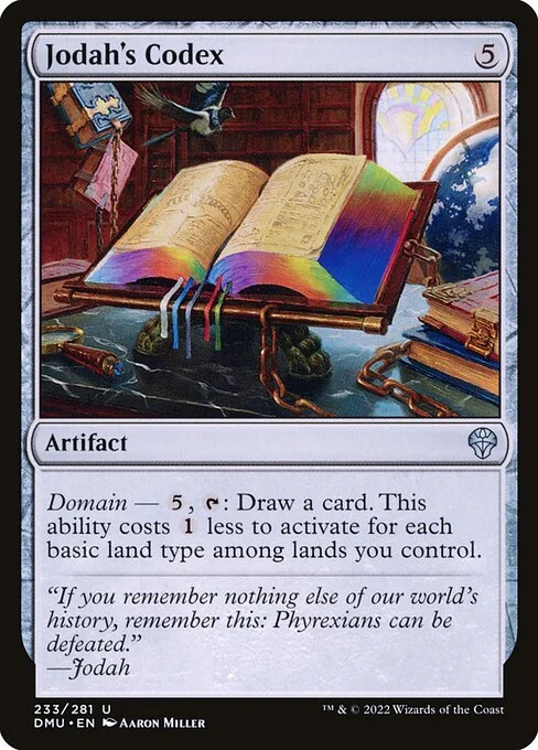 Jodah's Codex, carta Magic di tipo Artifact — Book illustrata da Aaron Miller