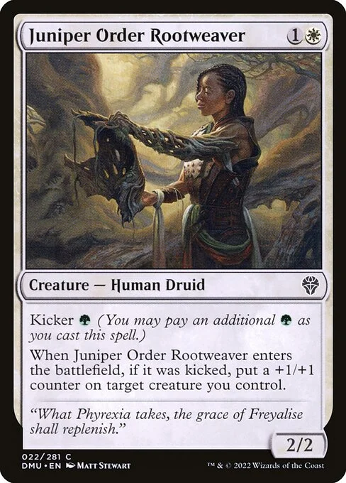 Juniper Order Rootweaver, carta Magic di tipo Creature — Human Druid illustrata da Matt Stewart