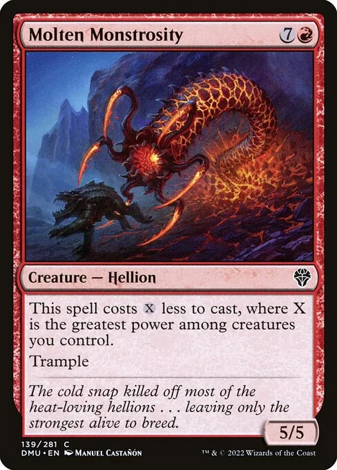 Molten Monstrosity, carta Magic di tipo Creature — Hellion illustrata da Manuel Castañón