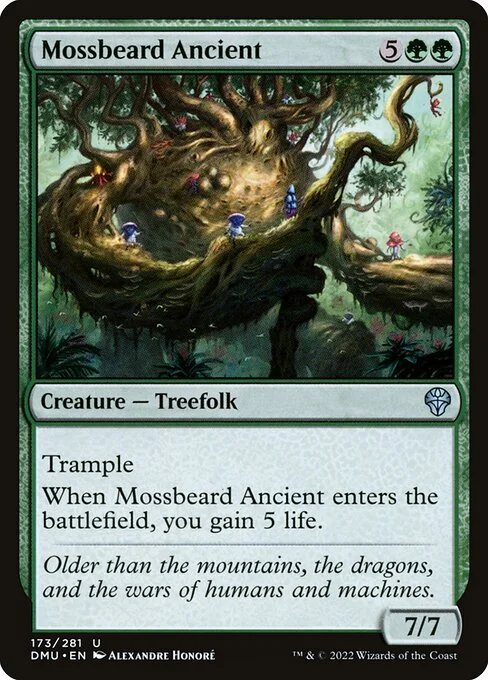 Mossbeard Ancient, carta Magic di tipo Creature — Treefolk illustrata da Alexandre Honoré