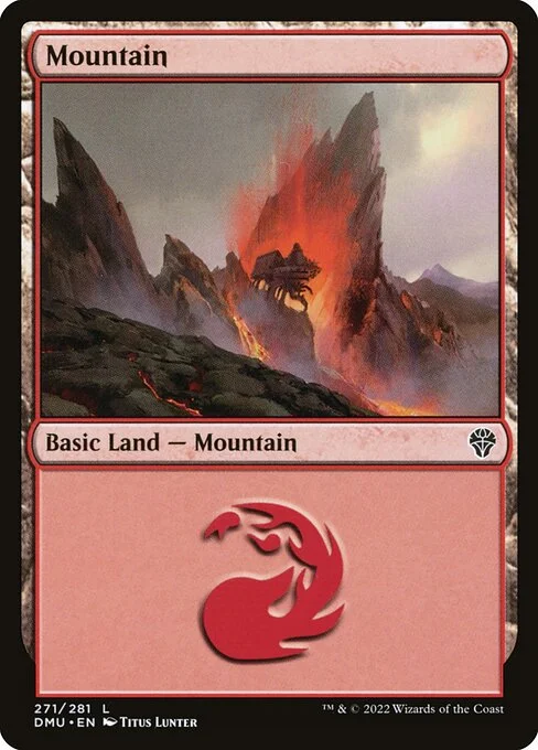 Mountain, carta Magic di tipo Basic Land — Mountain illustrata da Titus Lunter
