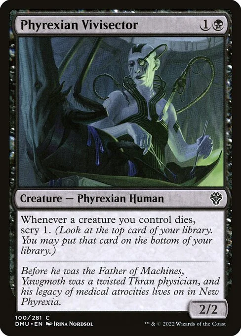 Phyrexian Vivisector, carta Magic di tipo Creature — Phyrexian Human illustrata da Irina Nordsol