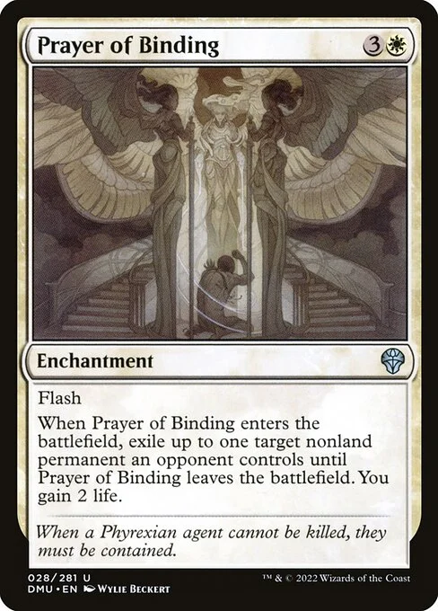 Prayer of Binding, carta Magic di tipo Enchantment illustrata da Wylie Beckert
