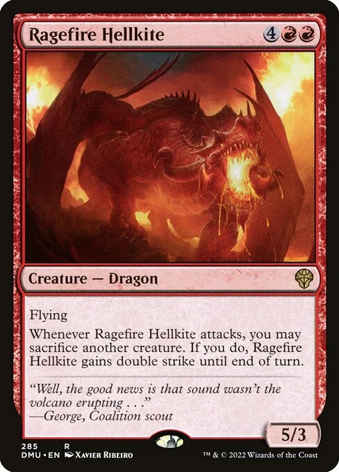 Ragefire Hellkite, carta Magic di tipo Creature — Dragon illustrata da Xavier Ribeiro