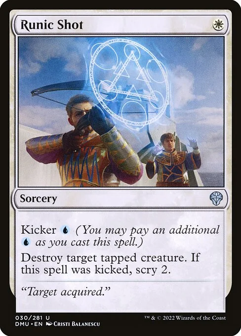 Runic Shot, carta Magic di tipo Sorcery illustrata da Cristi Balanescu