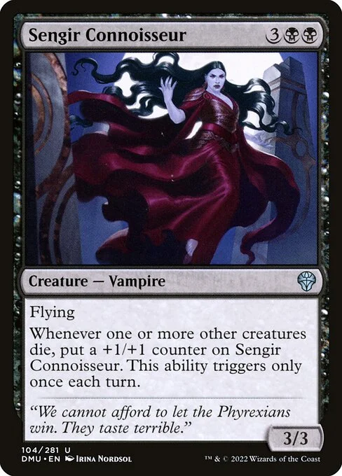 Sengir Connoisseur, carta Magic di tipo Creature — Vampire illustrata da Irina Nordsol