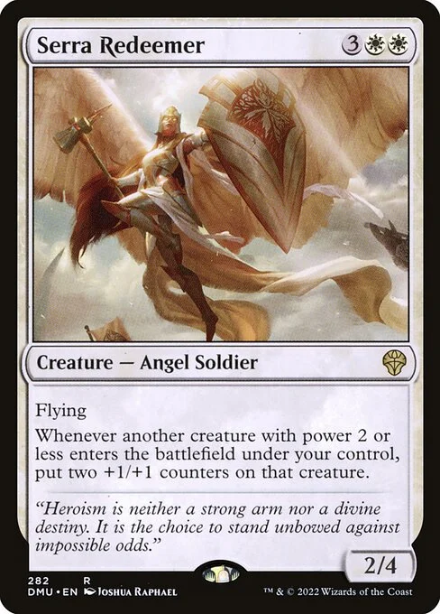 Serra Redeemer, carta Magic di tipo Creature — Angel Soldier illustrata da Joshua Raphael