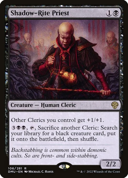 Shadow-Rite Priest, carta Magic di tipo Creature — Human Cleric illustrata da Michael C. Hayes