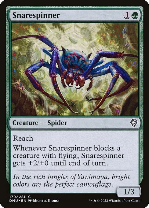 Snarespinner, carta Magic di tipo Creature — Spider illustrata da Michele Giorgi