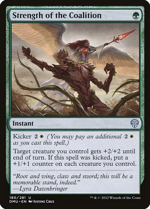 Strength of the Coalition, carta Magic di tipo Instant illustrata da Justine Cruz