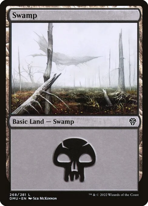 Swamp, carta Magic di tipo Basic Land — Swamp illustrata da Seb McKinnon