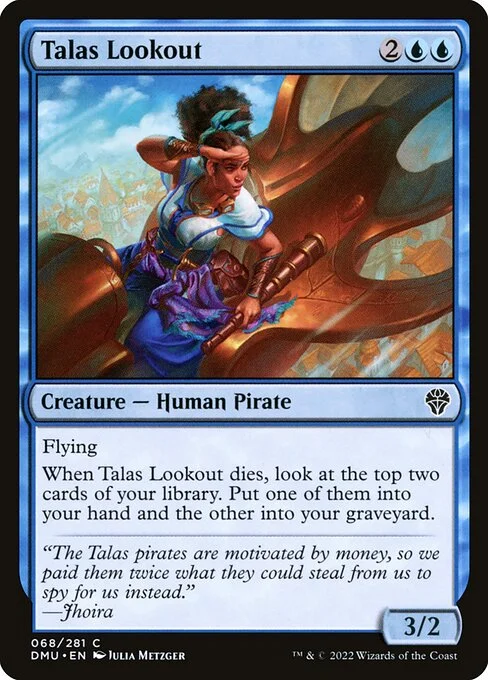 Talas Lookout, carta Magic di tipo Creature — Human Pirate illustrata da Julia Metzger