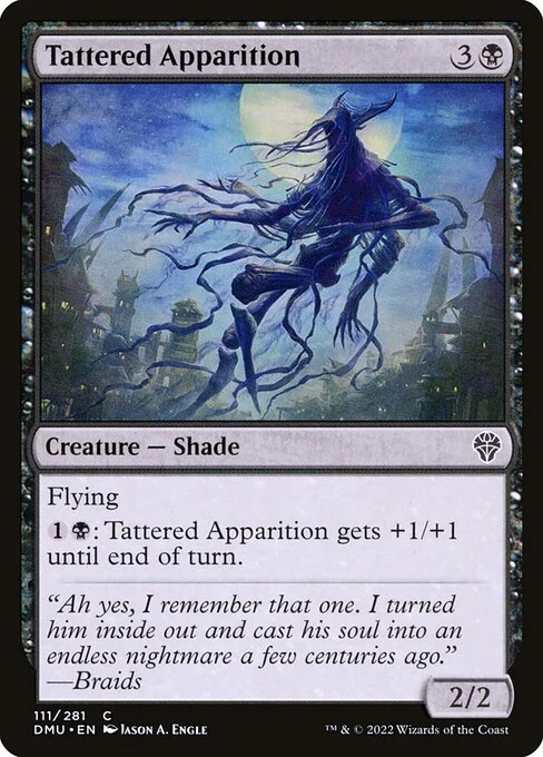 Tattered Apparition, carta Magic di tipo Creature — Shade illustrata da Jason A. Engle