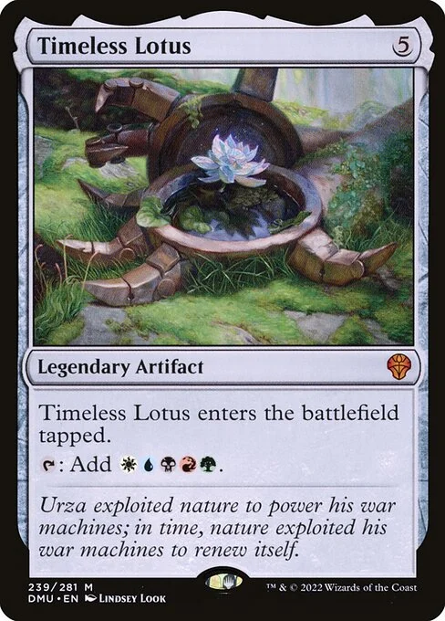Timeless Lotus, carta Magic di tipo Legendary Artifact illustrata da Lindsey Look